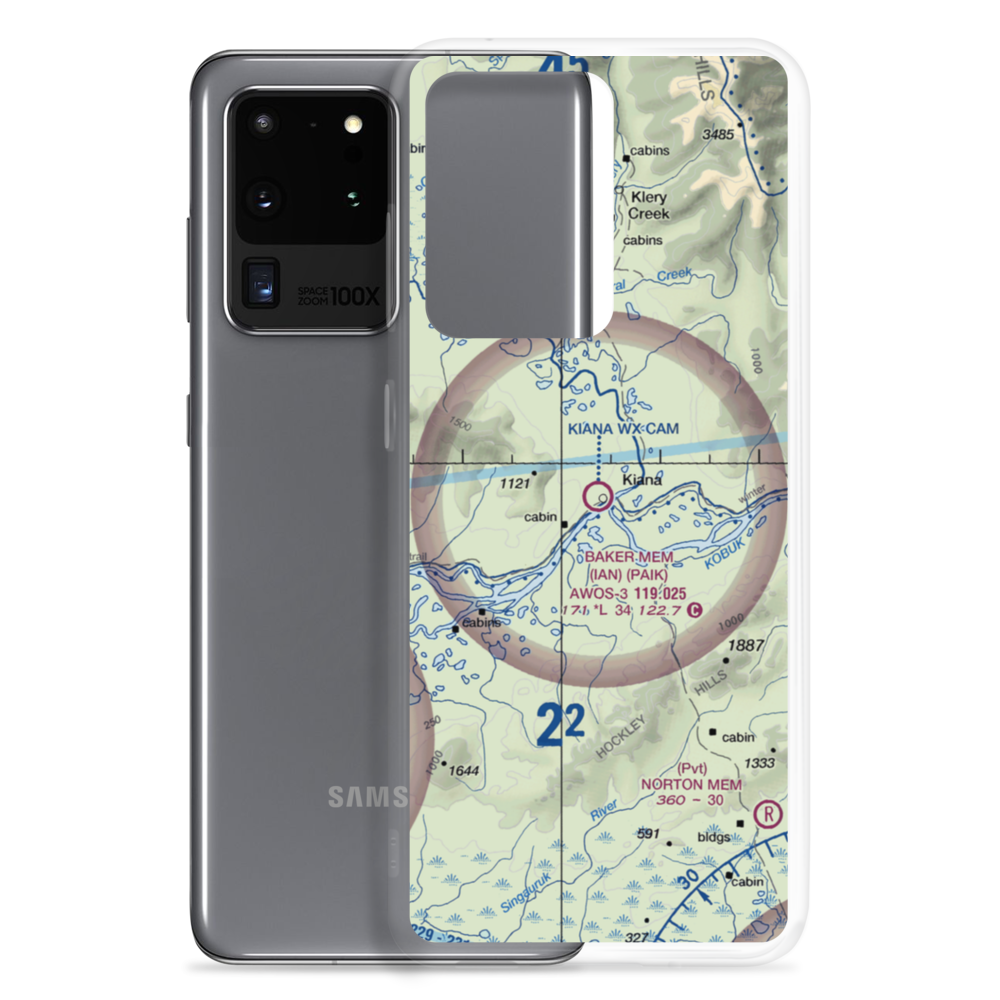 Bob Baker Memorial Airport (IAN) VFR Sectional Samsung Case Samsung Galaxy S20 Ultra model shown