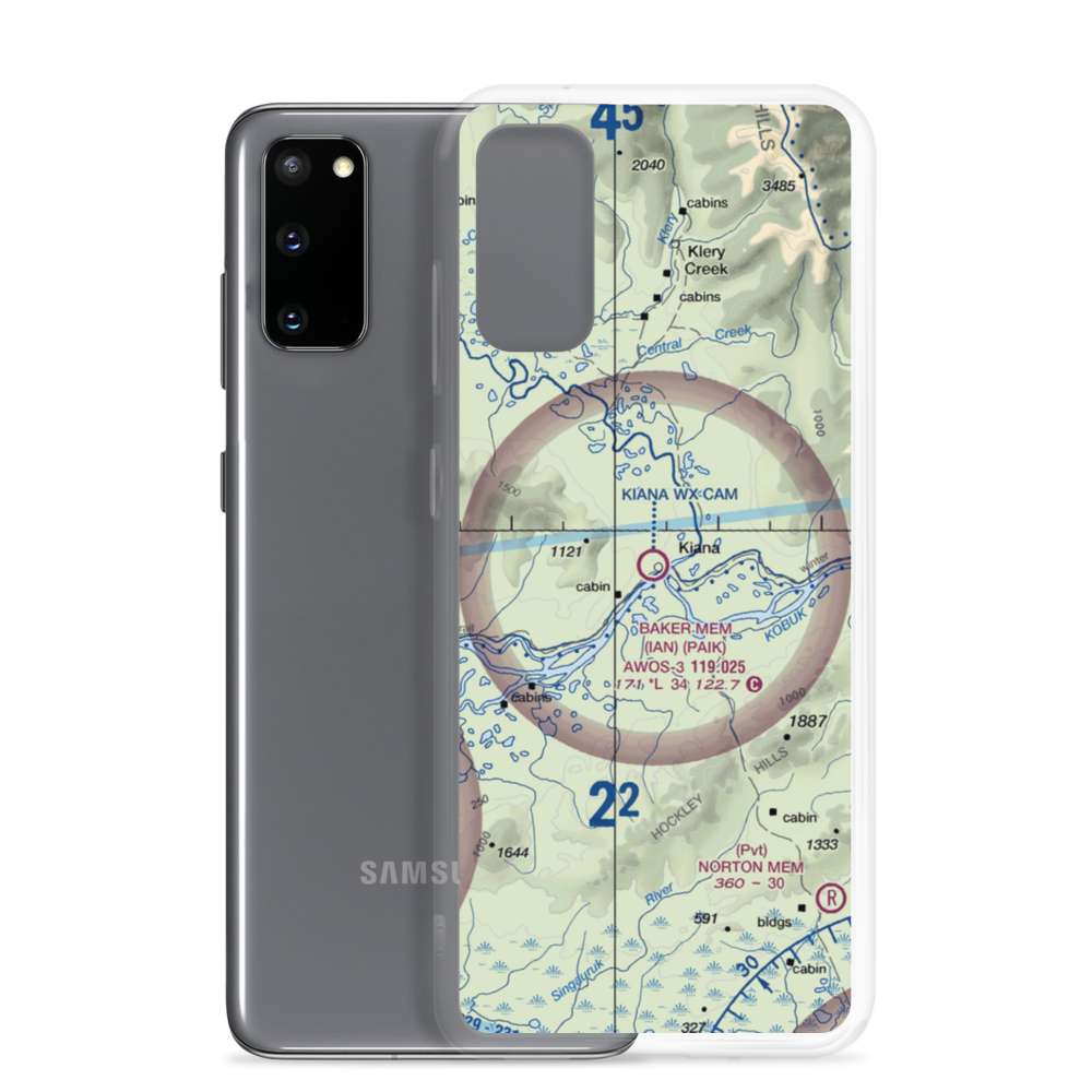 Bob Baker Memorial Airport (IAN) VFR Sectional Samsung Case Samsung Galaxy S20 model shown