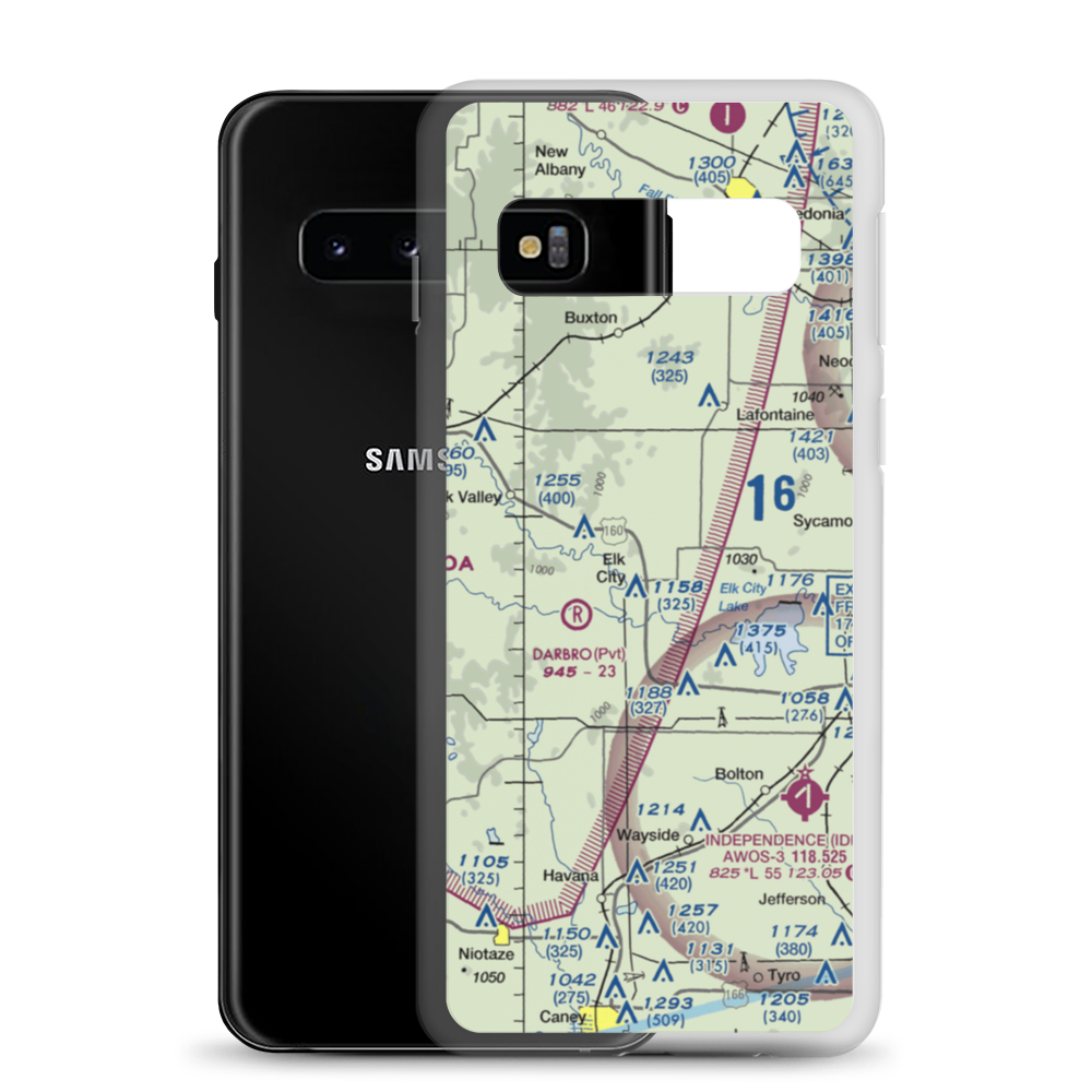 Bob Faler Airport (SN44) VFR Sectional Samsung Case Samsung Galaxy S10 model shown