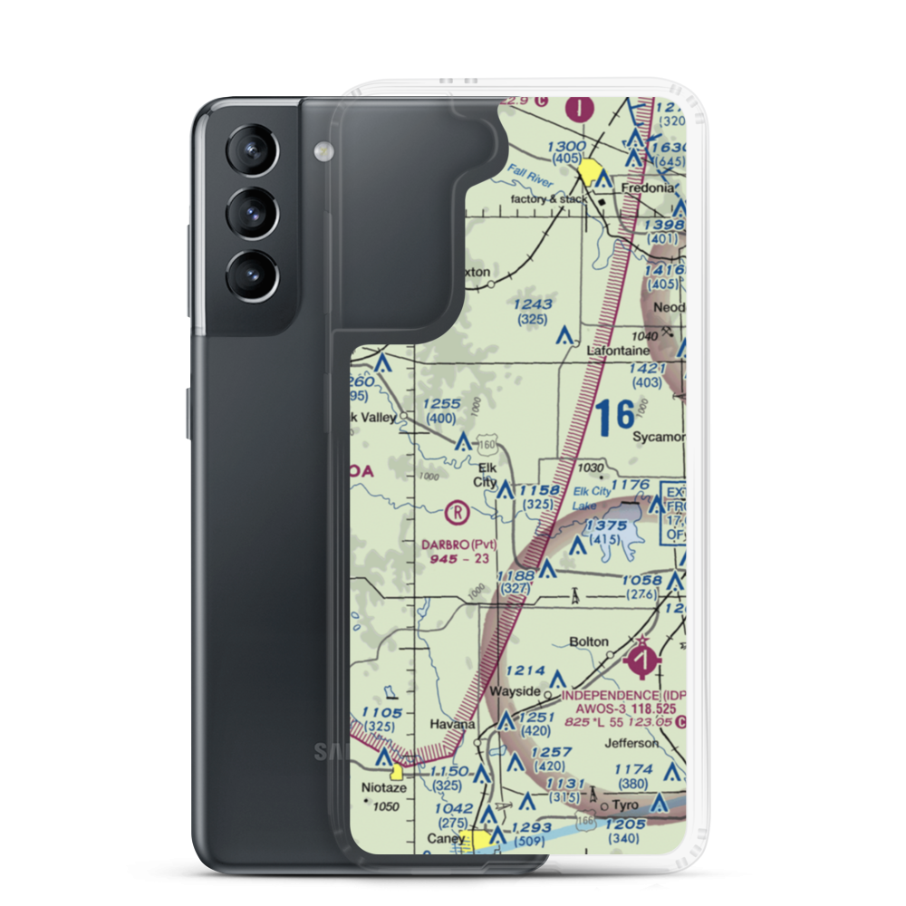 Bob Faler Airport (SN44) VFR Sectional Samsung Case Samsung Galaxy S21 model shown