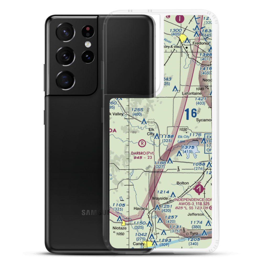 Bob Faler Airport (SN44) VFR Sectional Samsung Case Samsung Galaxy S21 Ultra model shown