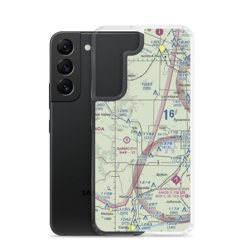 Bob Faler Airport (SN44) VFR Sectional Samsung Case Samsung Galaxy S22 model shown