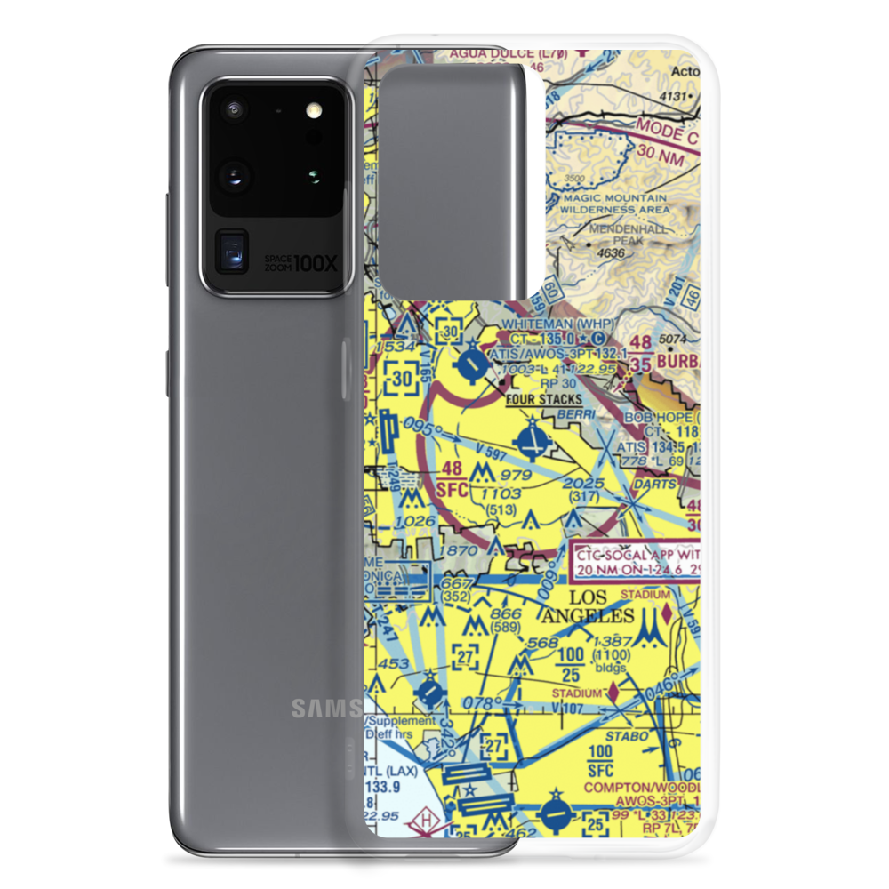 Bob Hope Airport (BUR) VFR Sectional Samsung Case Samsung Galaxy S20 Ultra model shown