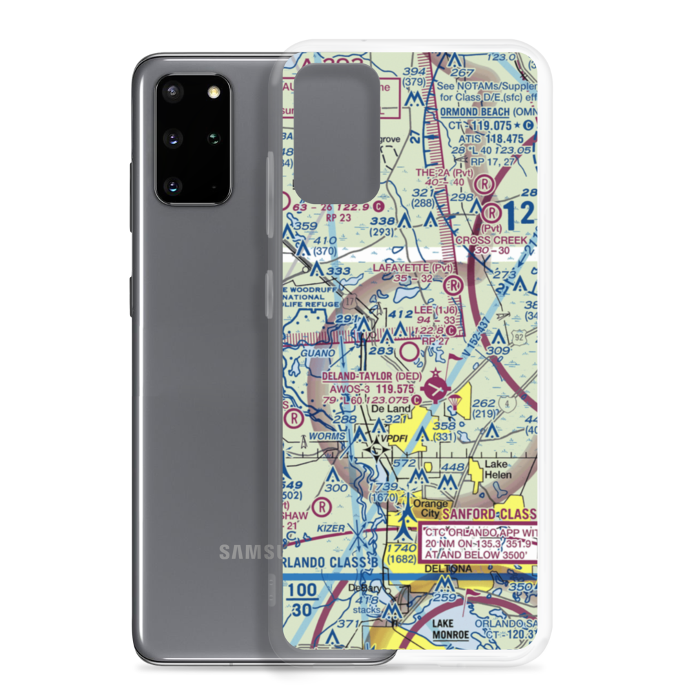 Bob Lee Flight Strip (1J6) VFR Sectional Samsung Case Samsung Galaxy S20 Plus model shown