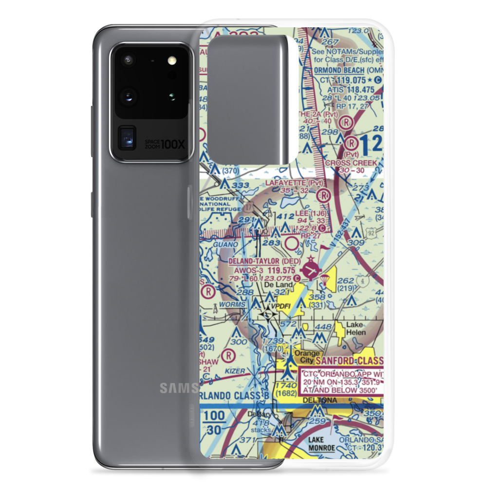 Bob Lee Flight Strip (1J6) VFR Sectional Samsung Case Samsung Galaxy S20 Ultra model shown