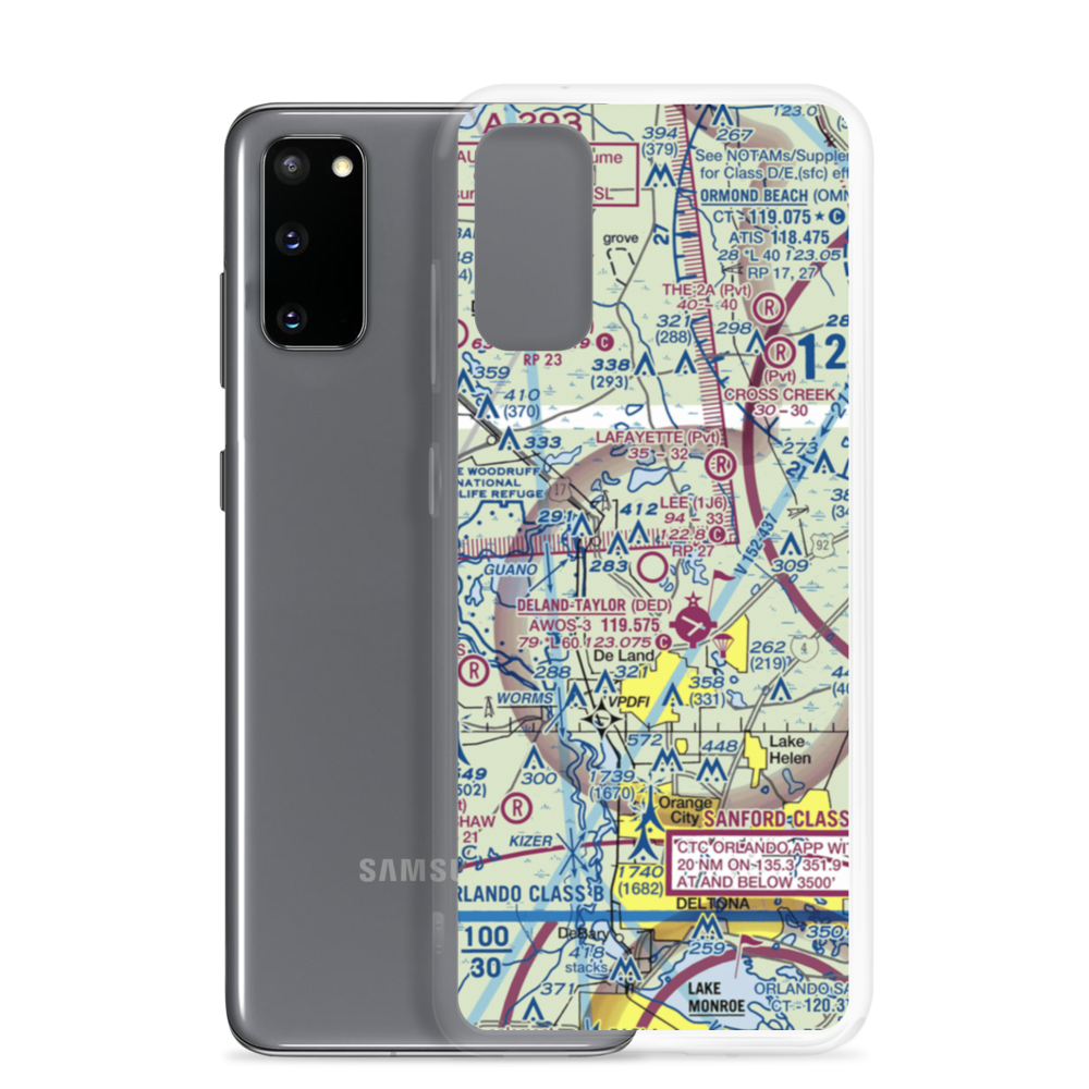 Bob Lee Flight Strip (1J6) VFR Sectional Samsung Case Samsung Galaxy S20 model shown
