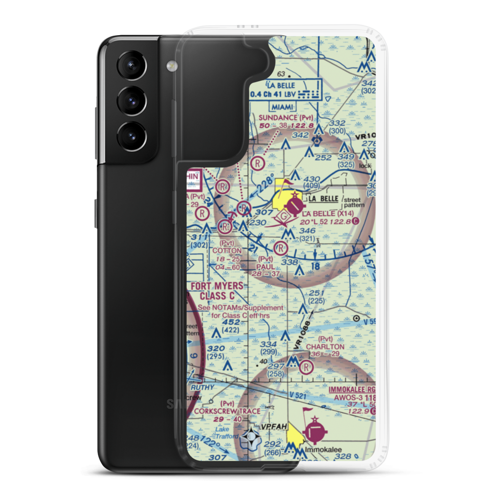 Bob Paul Airport (FL88) VFR Sectional Samsung Case Samsung Galaxy S21 Plus model shown