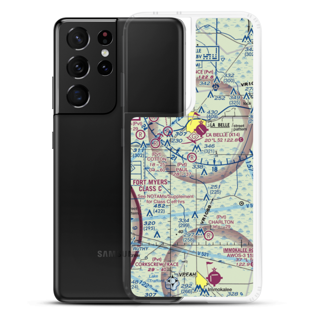 Bob Paul Airport (FL88) VFR Sectional Samsung Case Samsung Galaxy S21 Ultra model shown