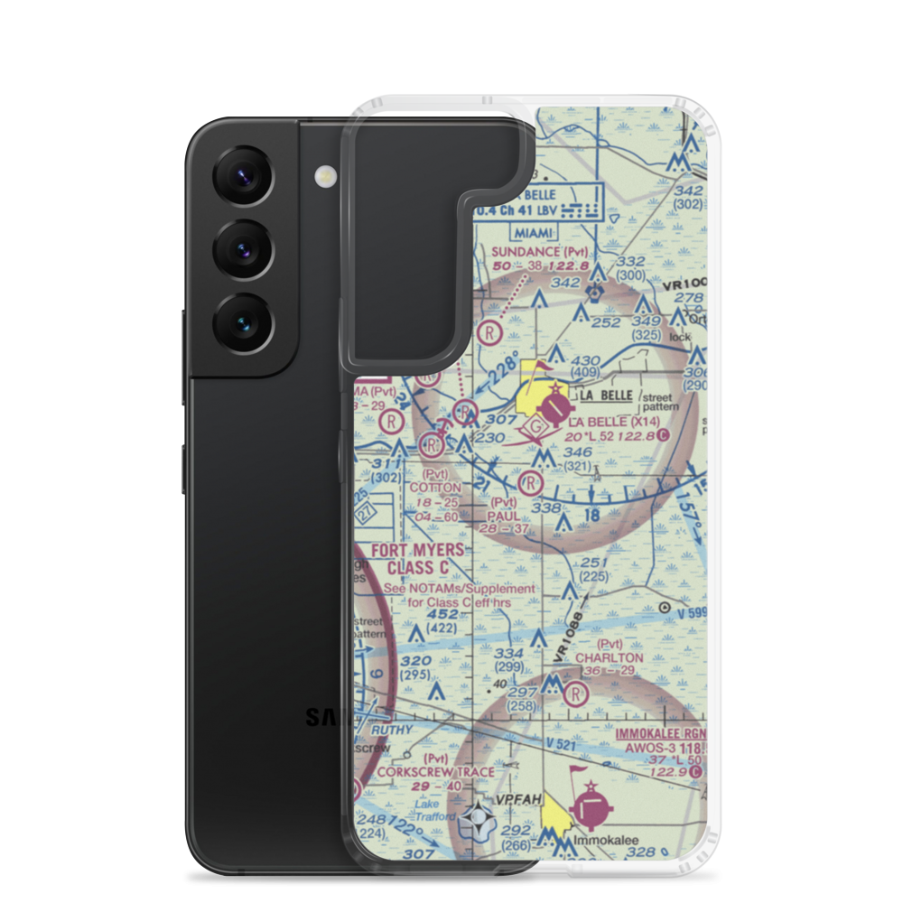 Bob Paul Airport (FL88) VFR Sectional Samsung Case Samsung Galaxy S22 model shown