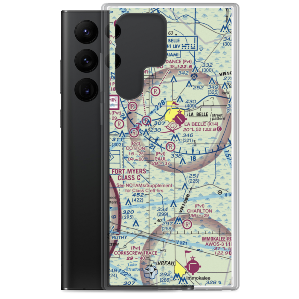 Bob Paul Airport (FL88) VFR Sectional Samsung Case Samsung Galaxy S22 Ultra model shown