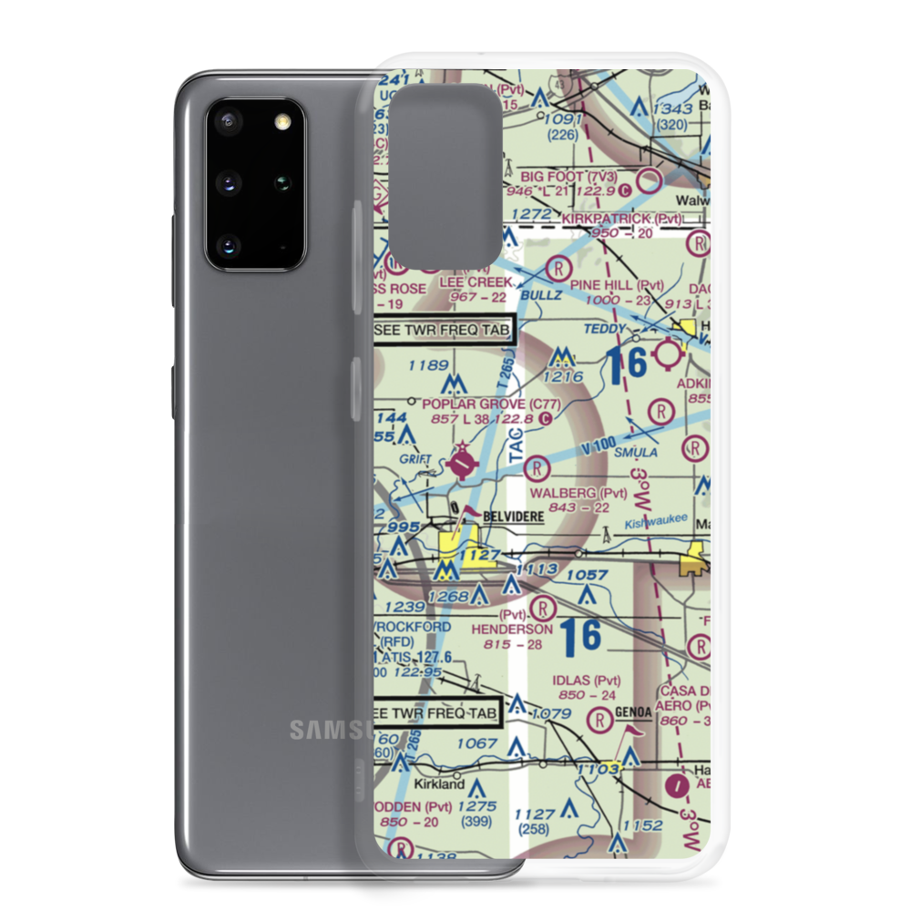 Bob Walberg Field (IL36) VFR Sectional Samsung Case Samsung Galaxy S20 Plus model shown