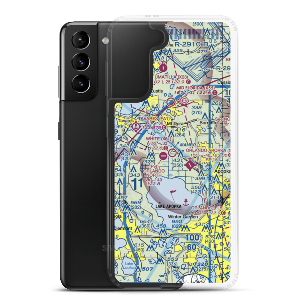 Bob White Field (X61) VFR Sectional Samsung Case Samsung Galaxy S21 Plus model shown