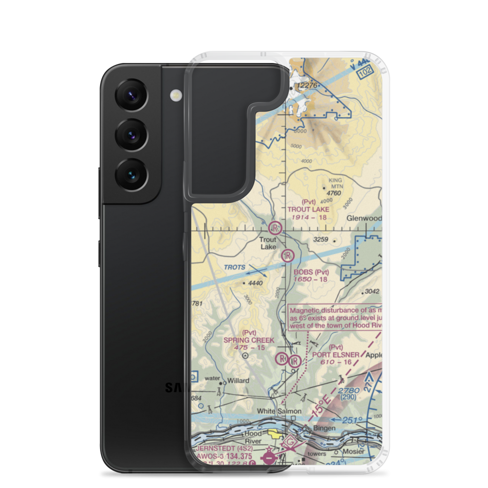 Bob's Field (36WA) VFR Sectional Samsung Case Samsung Galaxy S22 model shown