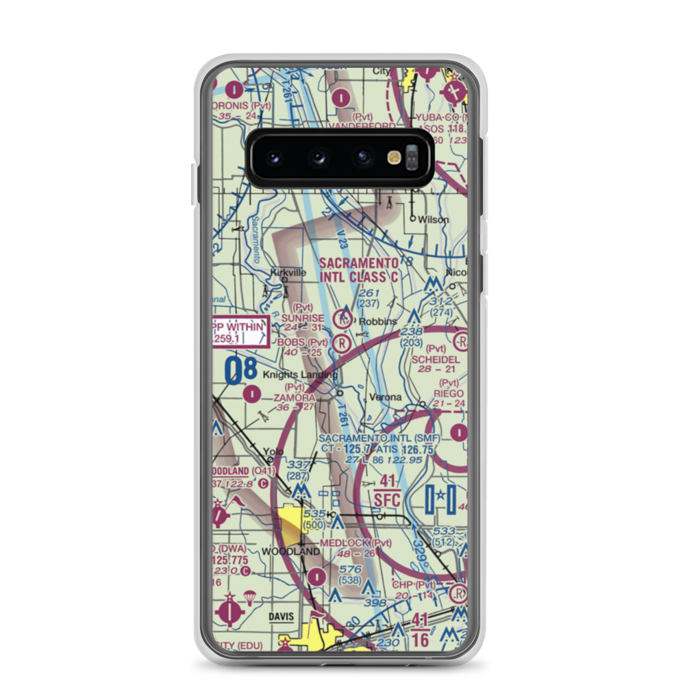Bob's Flying Service Inc Airport (32CL) VFR Sectional Samsung Case Samsung Galaxy S10 model shown