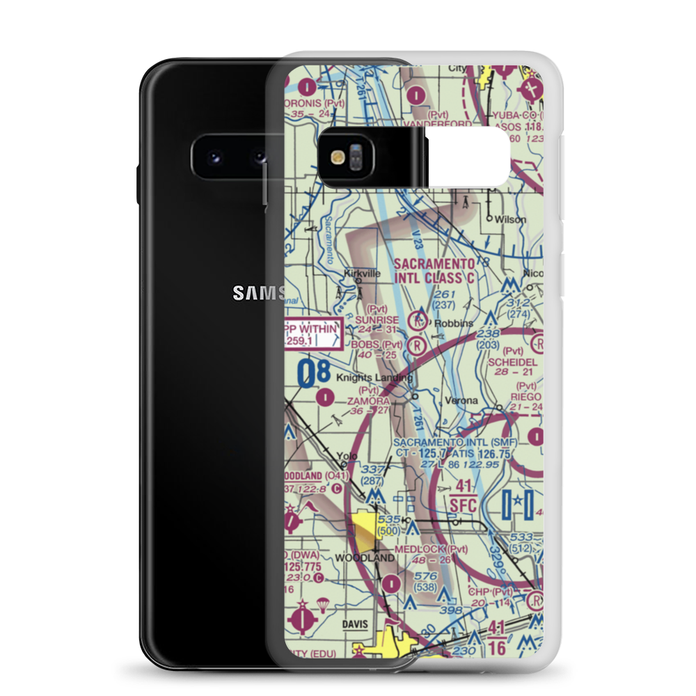 Bob's Flying Service Inc Airport (32CL) VFR Sectional Samsung Case Samsung Galaxy S10 model shown