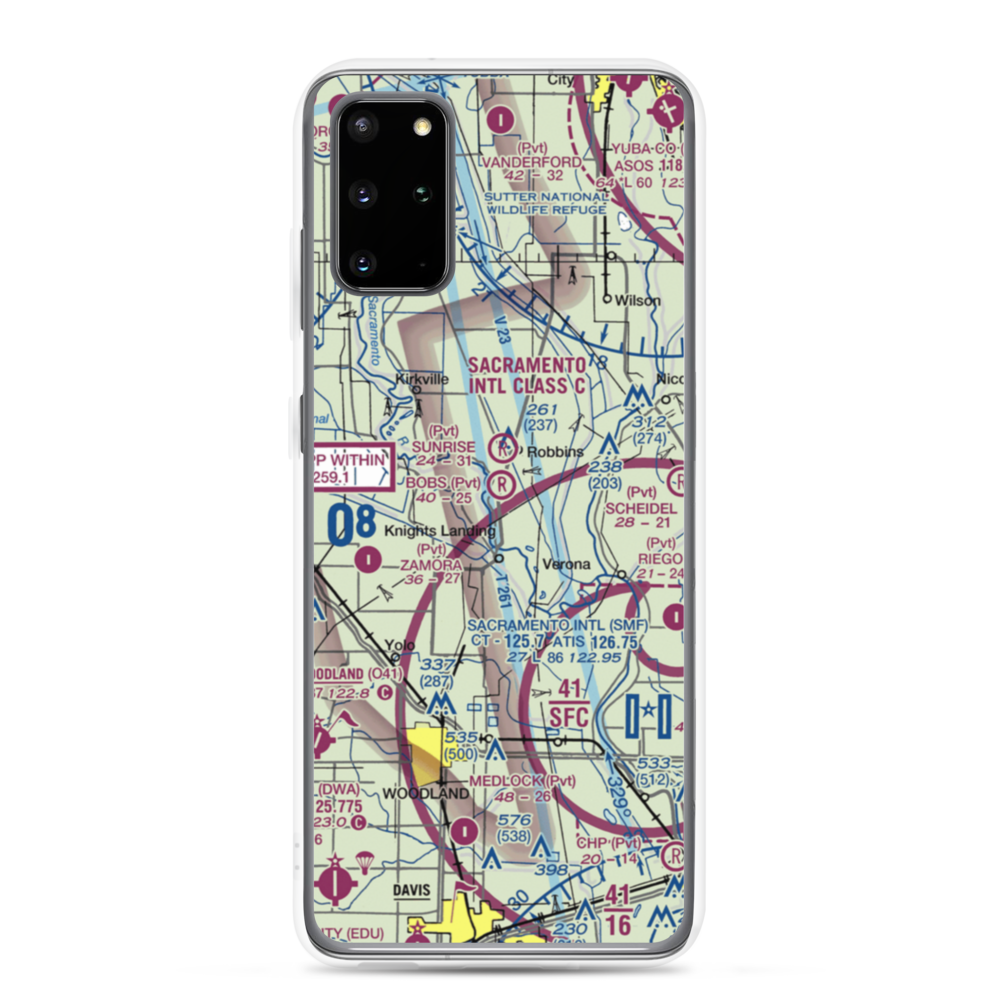 Bob's Flying Service Inc Airport (32CL) VFR Sectional Samsung Case Samsung Galaxy S20 Plus model shown