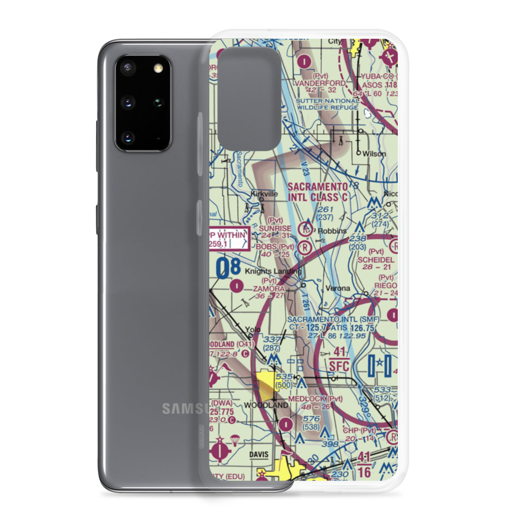 Bob's Flying Service Inc Airport (32CL) VFR Sectional Samsung Case Samsung Galaxy S20 Plus model shown