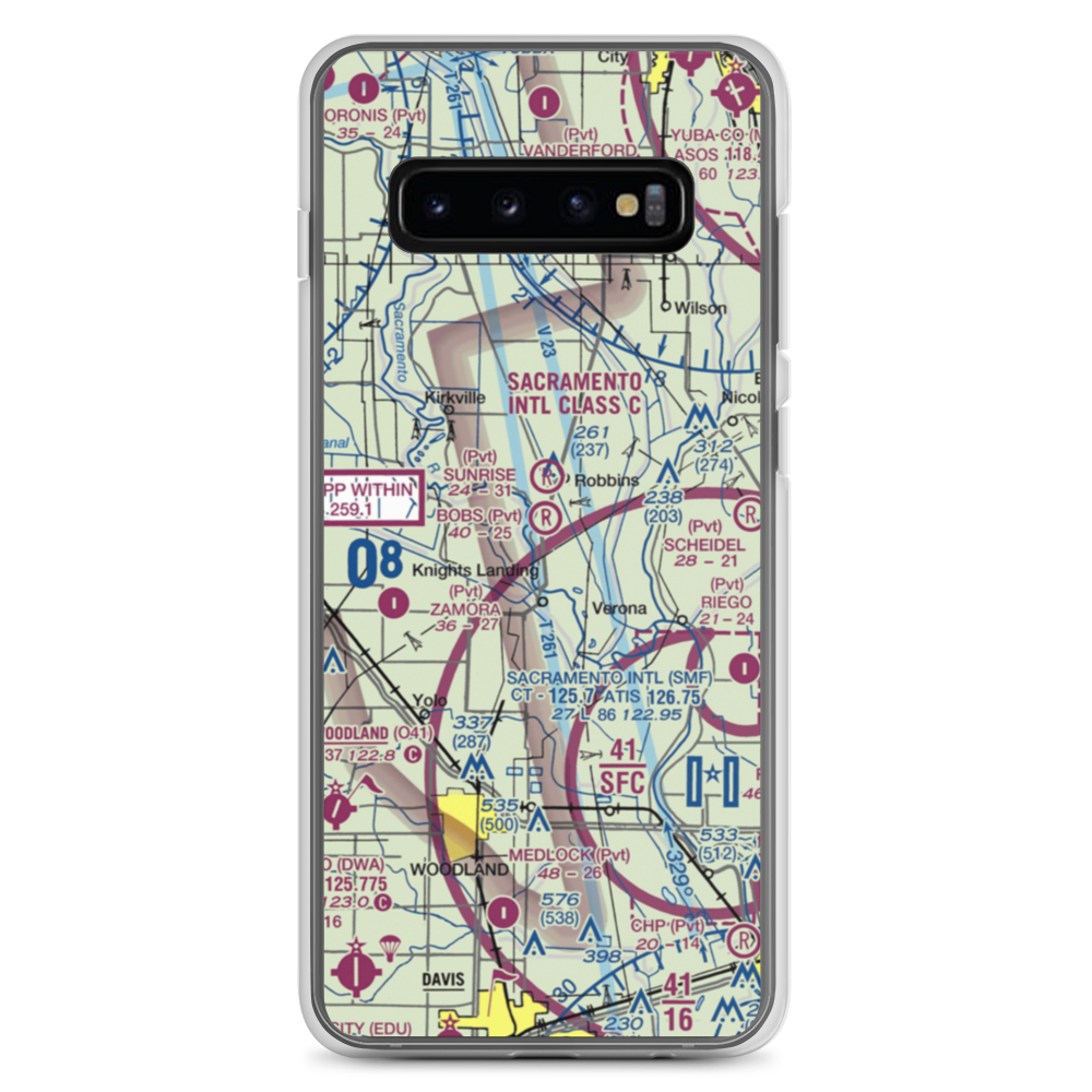 Bob's Flying Service Inc Airport (32CL) VFR Sectional Samsung Case Samsung Galaxy S10+ model shown