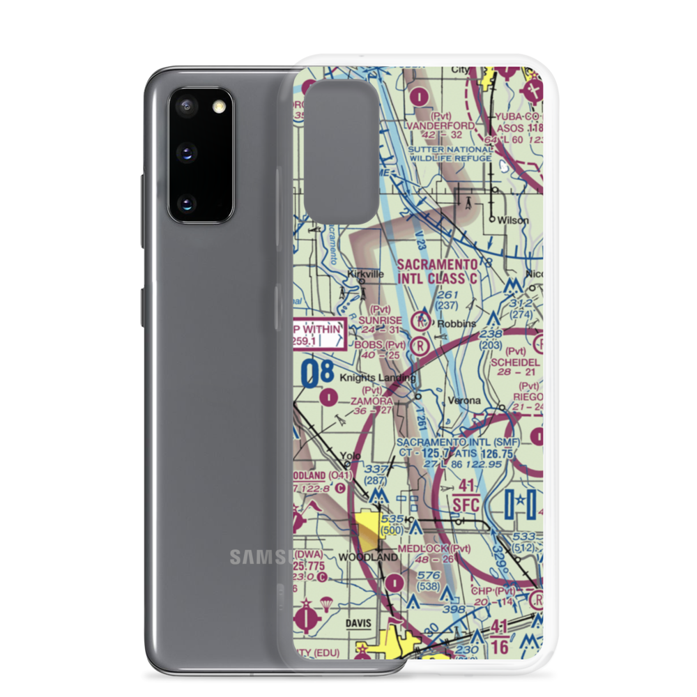 Bob's Flying Service Inc Airport (32CL) VFR Sectional Samsung Case Samsung Galaxy S20 model shown