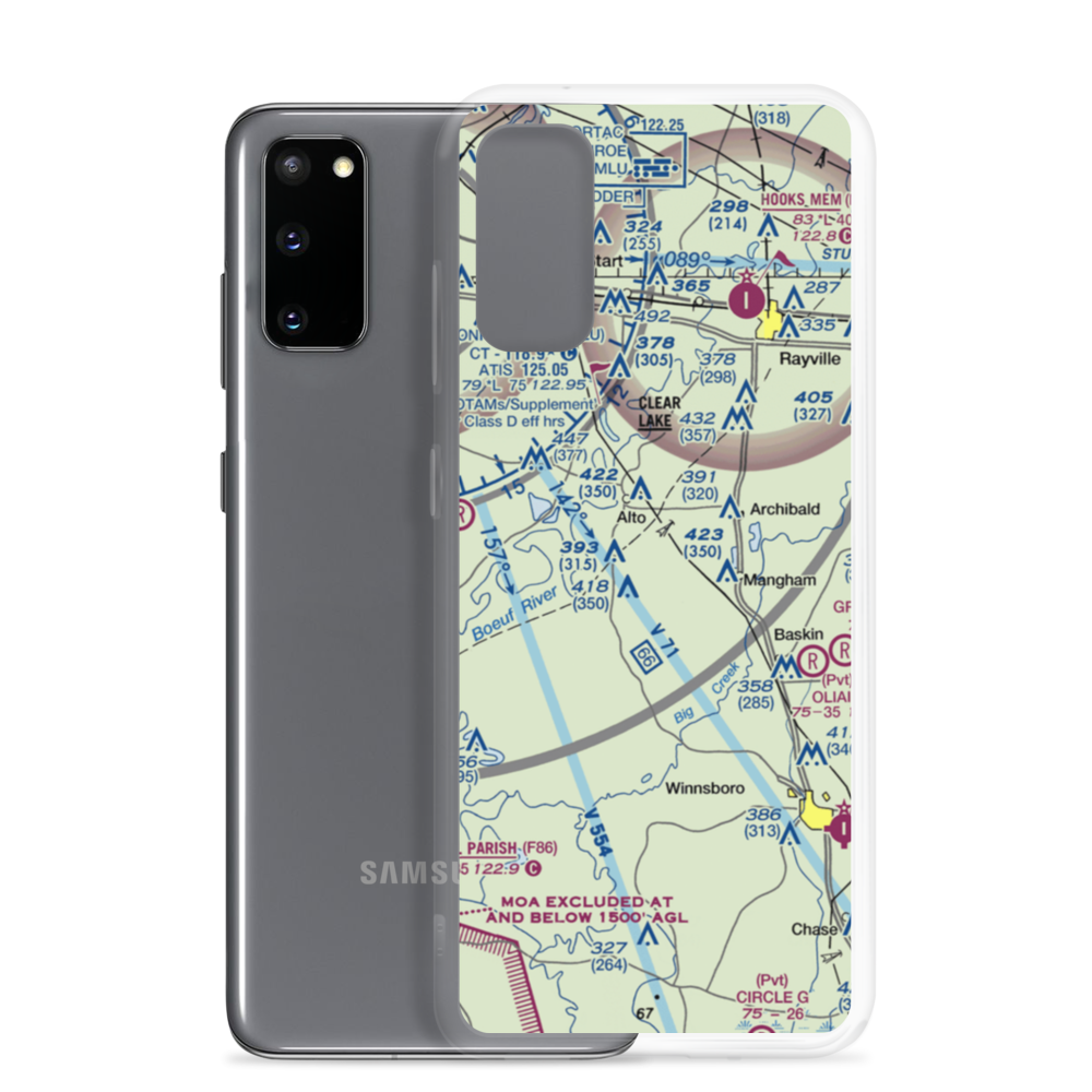 Bobby Jones Flying Service Inc Airport (LS04) VFR Sectional Samsung Case Samsung Galaxy S20 model shown