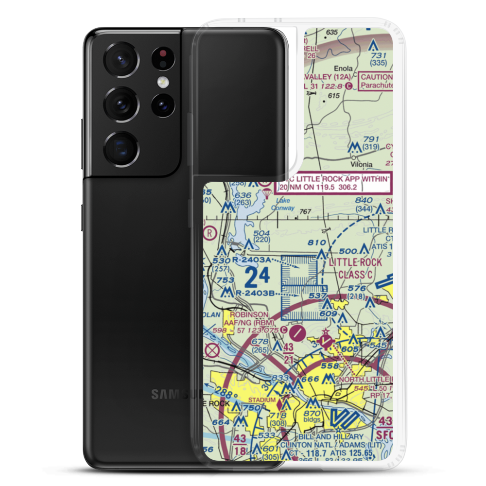 Bobwhite Hill Ranch Airport (AR84) VFR Sectional Samsung Case Samsung Galaxy S21 Ultra model shown