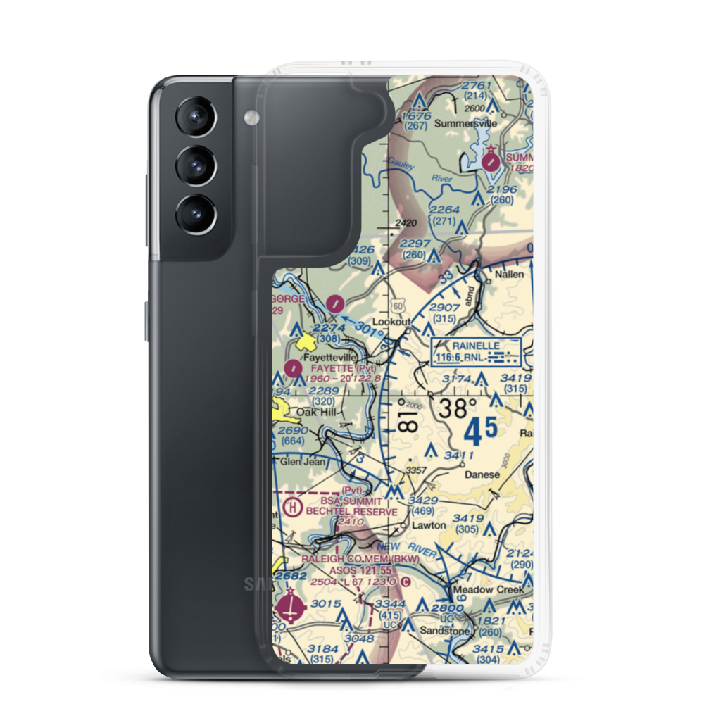 Bocamanu Airport (23WV) VFR Sectional Samsung Case Samsung Galaxy S21 model shown