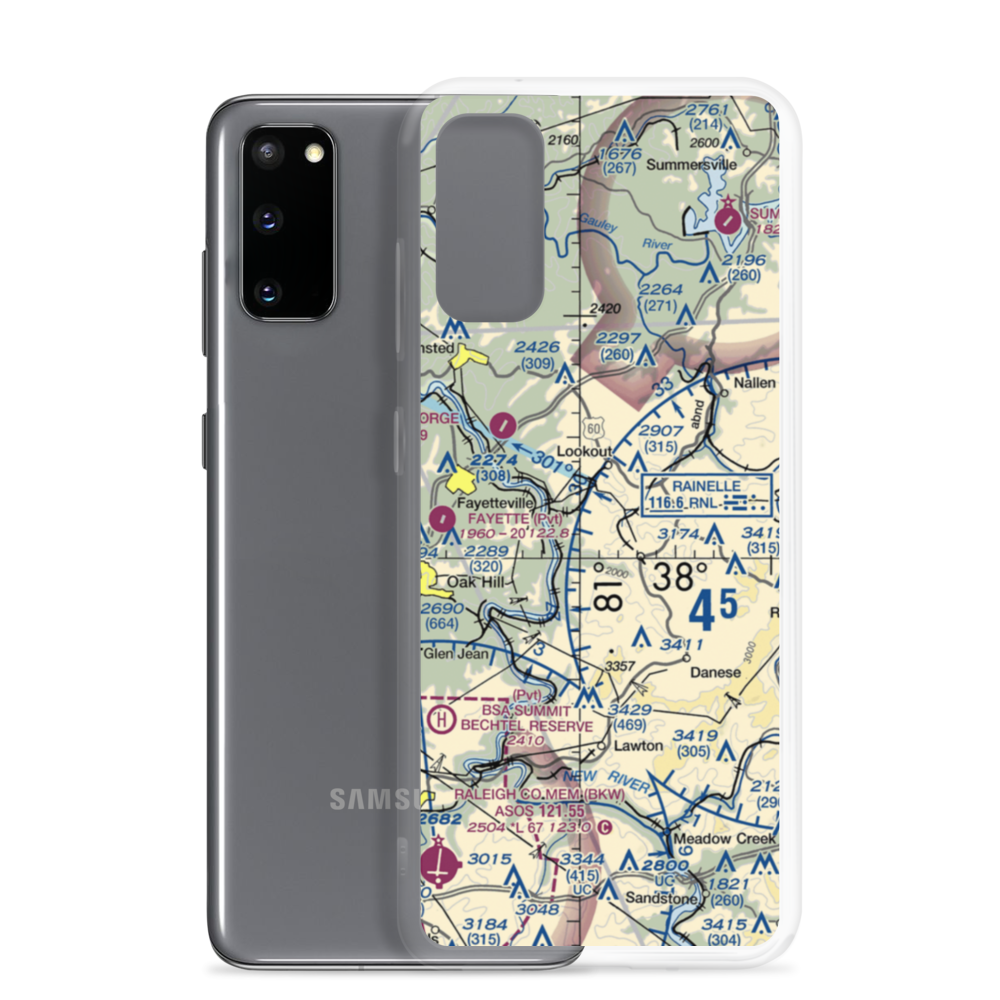 Bocamanu Airport (23WV) VFR Sectional Samsung Case Samsung Galaxy S20 model shown