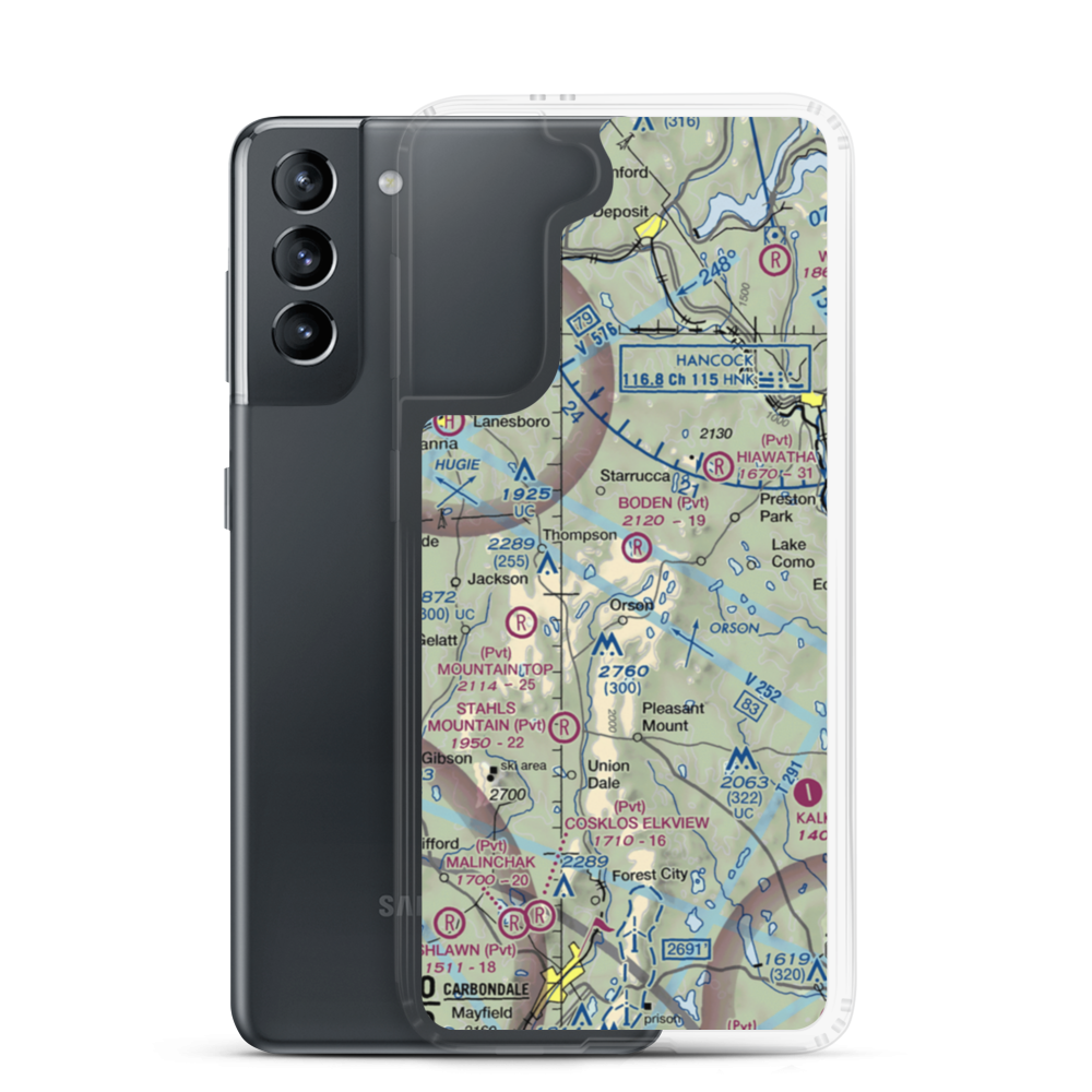 Boden Airport (2PA4) VFR Sectional Samsung Case Samsung Galaxy S21 model shown