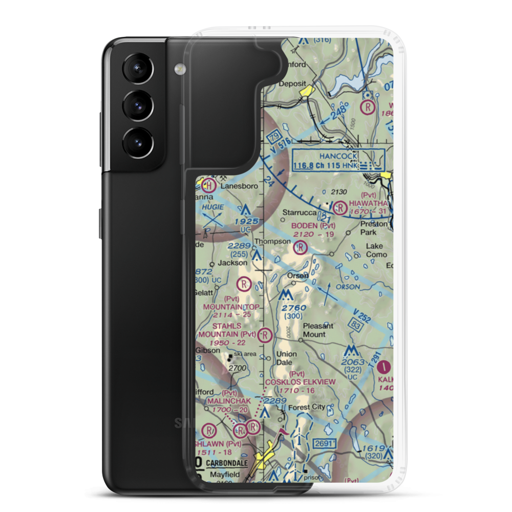 Boden Airport (2PA4) VFR Sectional Samsung Case Samsung Galaxy S21 Plus model shown