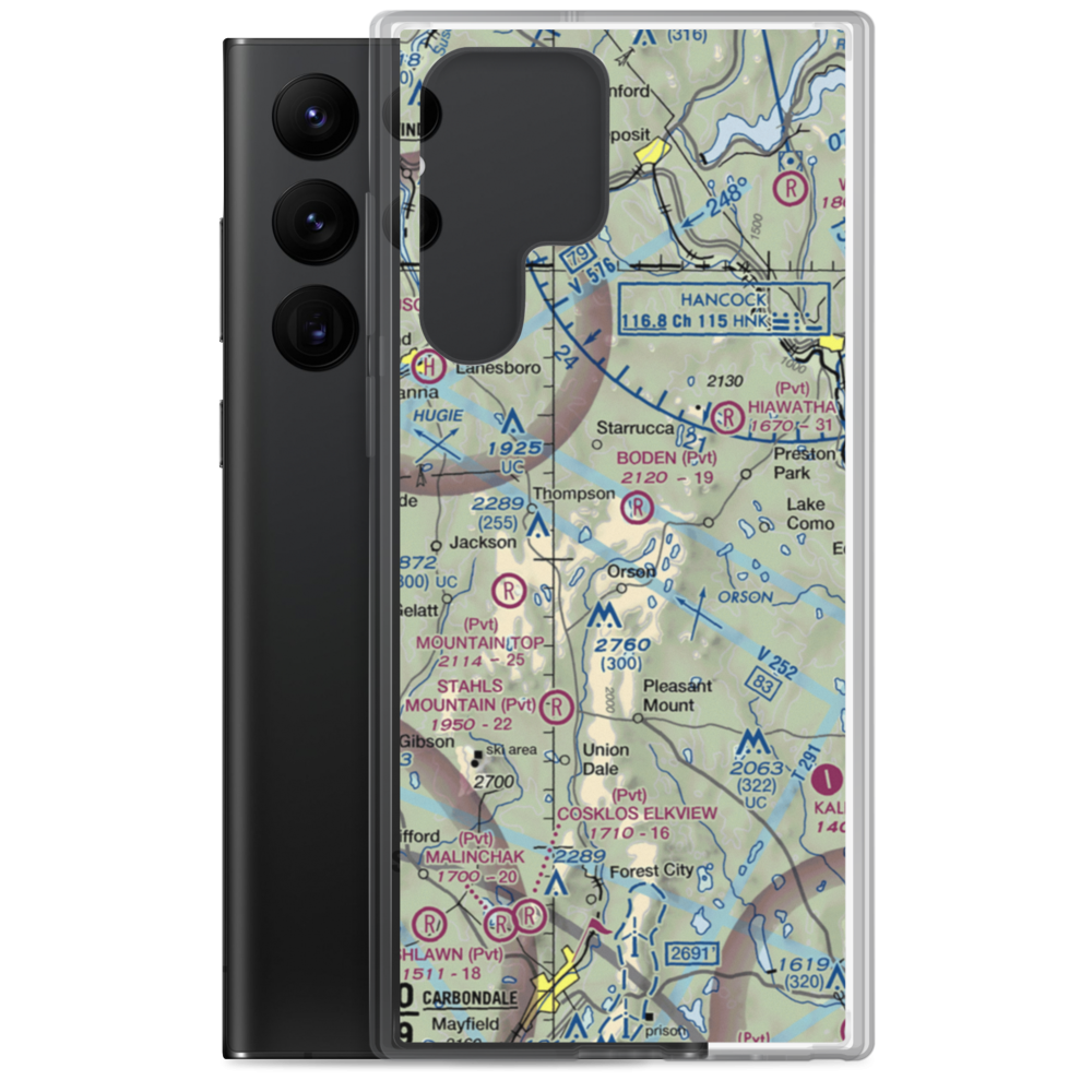 Boden Airport (2PA4) VFR Sectional Samsung Case Samsung Galaxy S22 Ultra model shown