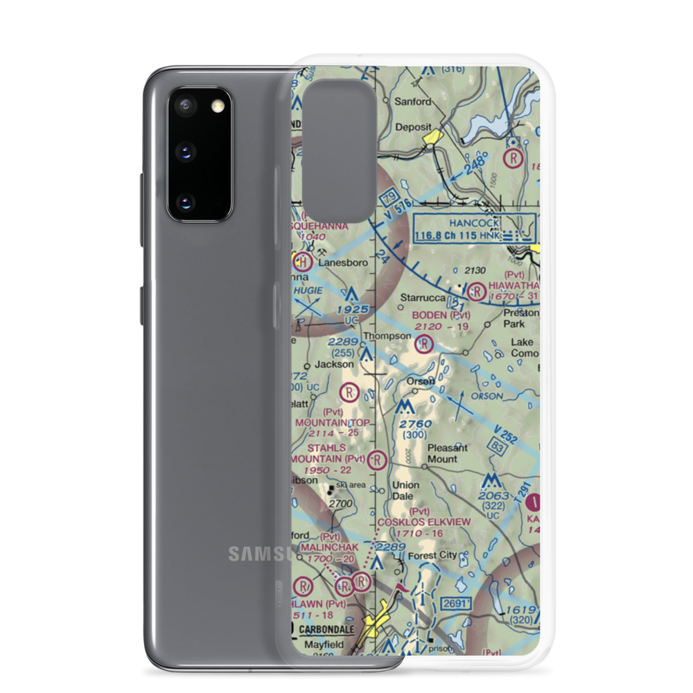 Boden Airport (2PA4) VFR Sectional Samsung Case Samsung Galaxy S20 model shown