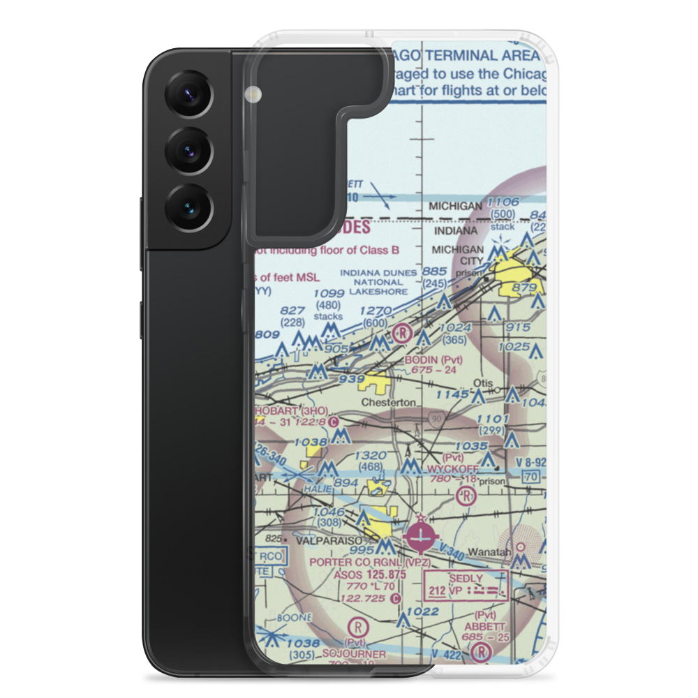 Bodin Airport (IN70) VFR Sectional Samsung Case Samsung Galaxy S22 Plus model shown