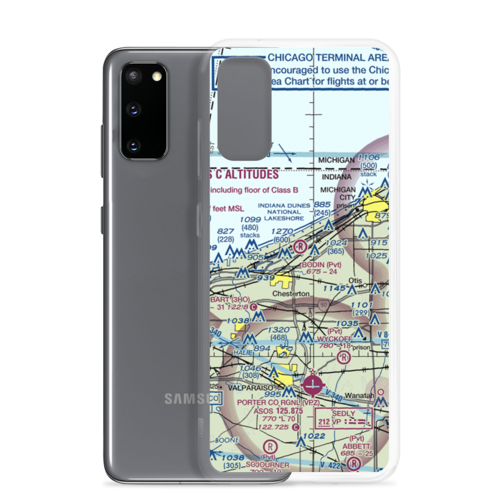 Bodin Airport (IN70) VFR Sectional Samsung Case Samsung Galaxy S20 model shown