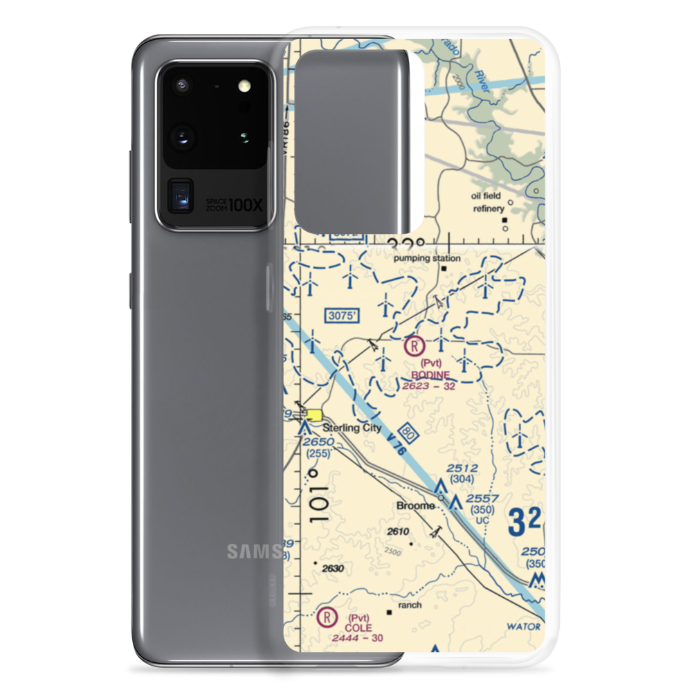 Bodine Airport (96TE) VFR Sectional Samsung Case Samsung Galaxy S20 Ultra model shown