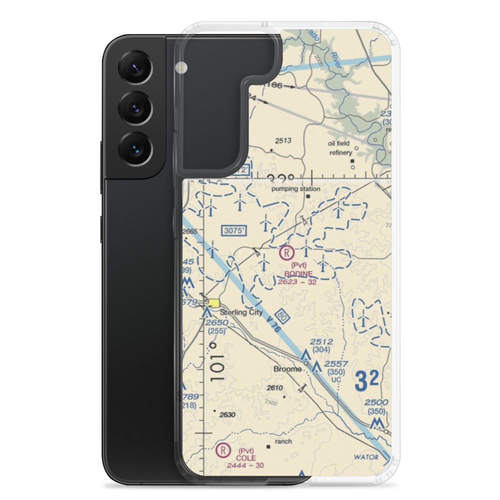 Bodine Airport (96TE) VFR Sectional Samsung Case Samsung Galaxy S22 Plus model shown