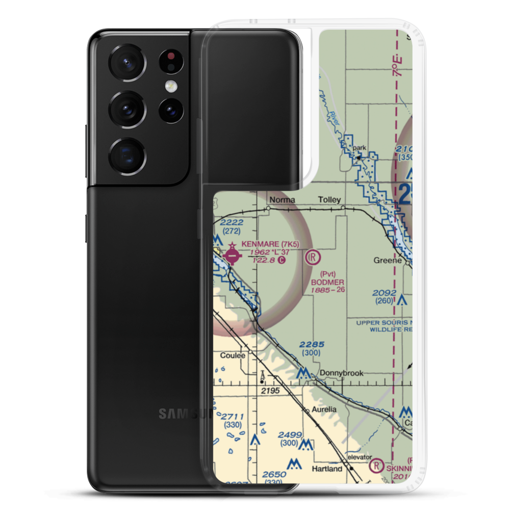 Bodmer Airport (9NA4) VFR Sectional Samsung Case Samsung Galaxy S21 Ultra model shown