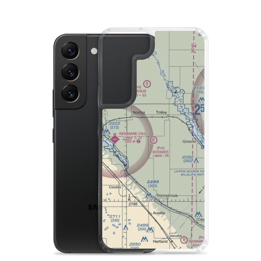 Bodmer Airport (9NA4) VFR Sectional Samsung Case Samsung Galaxy S22 model shown