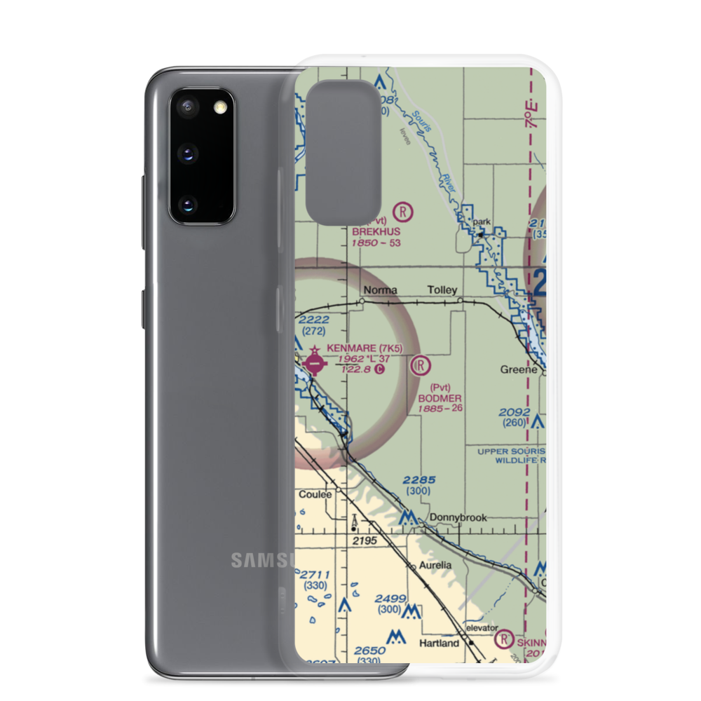 Bodmer Airport (9NA4) VFR Sectional Samsung Case Samsung Galaxy S20 model shown