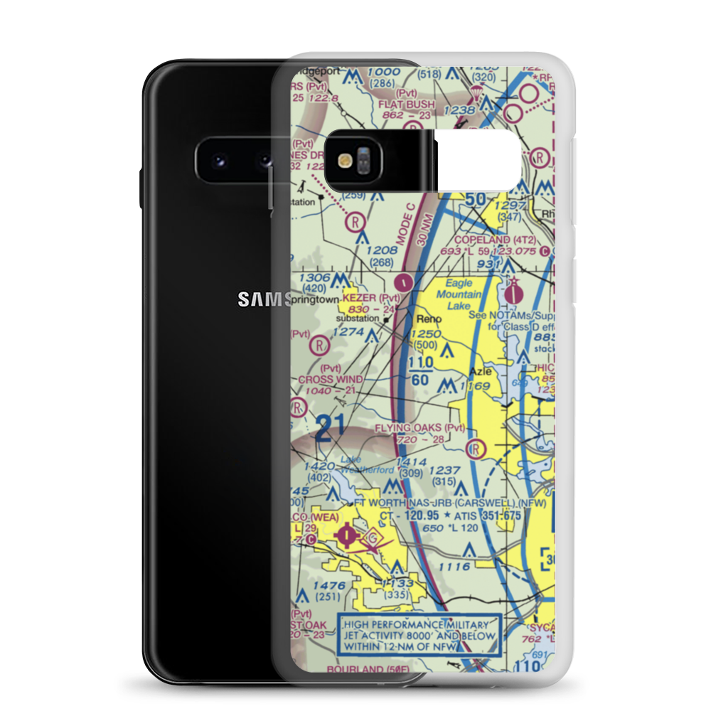 Boe-Wrinkle Airport (28TS) VFR Sectional Samsung Case Samsung Galaxy S10 model shown