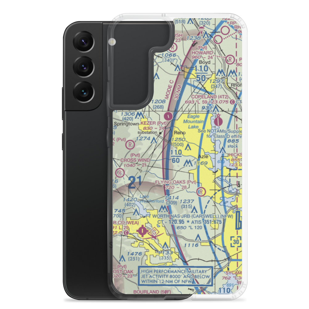 Boe-Wrinkle Airport (28TS) VFR Sectional Samsung Case Samsung Galaxy S22 Plus model shown