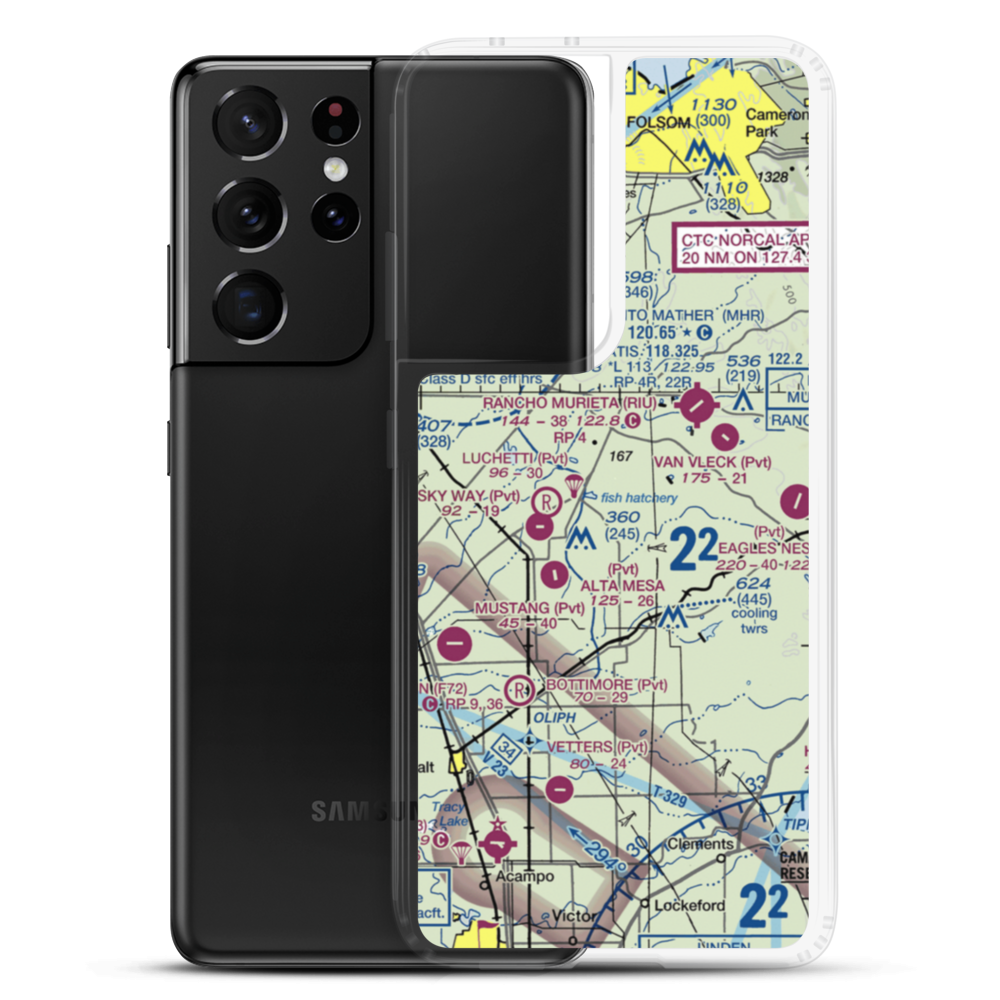 Boeckmann Ranch Airport (26CA) VFR Sectional Samsung Case Samsung Galaxy S21 Ultra model shown