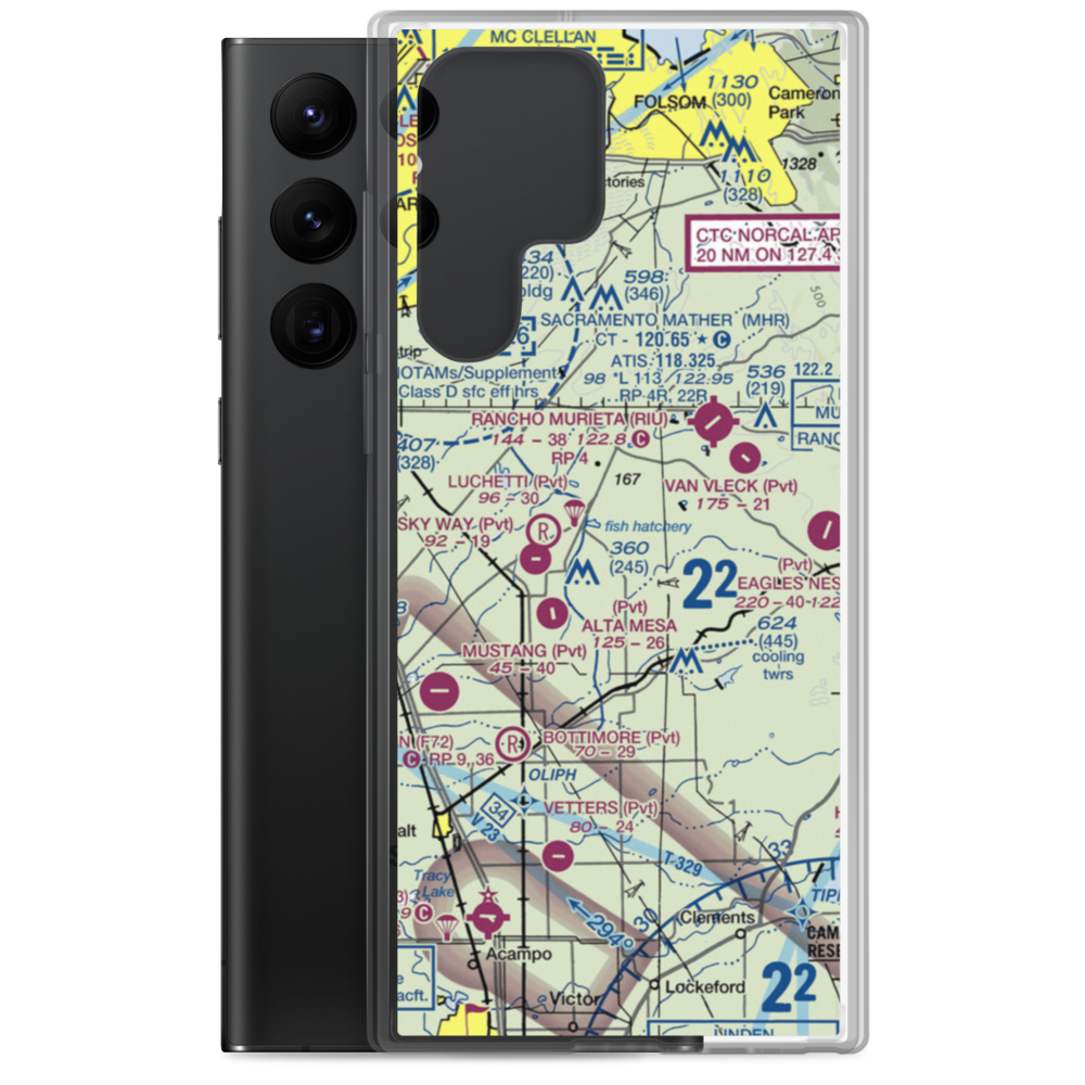 Boeckmann Ranch Airport (26CA) VFR Sectional Samsung Case Samsung Galaxy S22 Ultra model shown