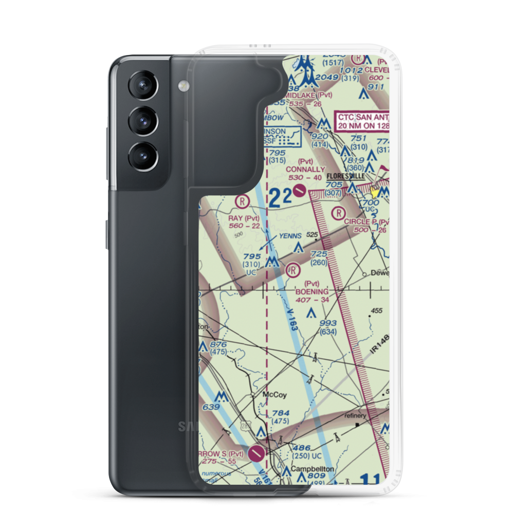 Boening Brothers Airport (7TE9) VFR Sectional Samsung Case Samsung Galaxy S21 model shown