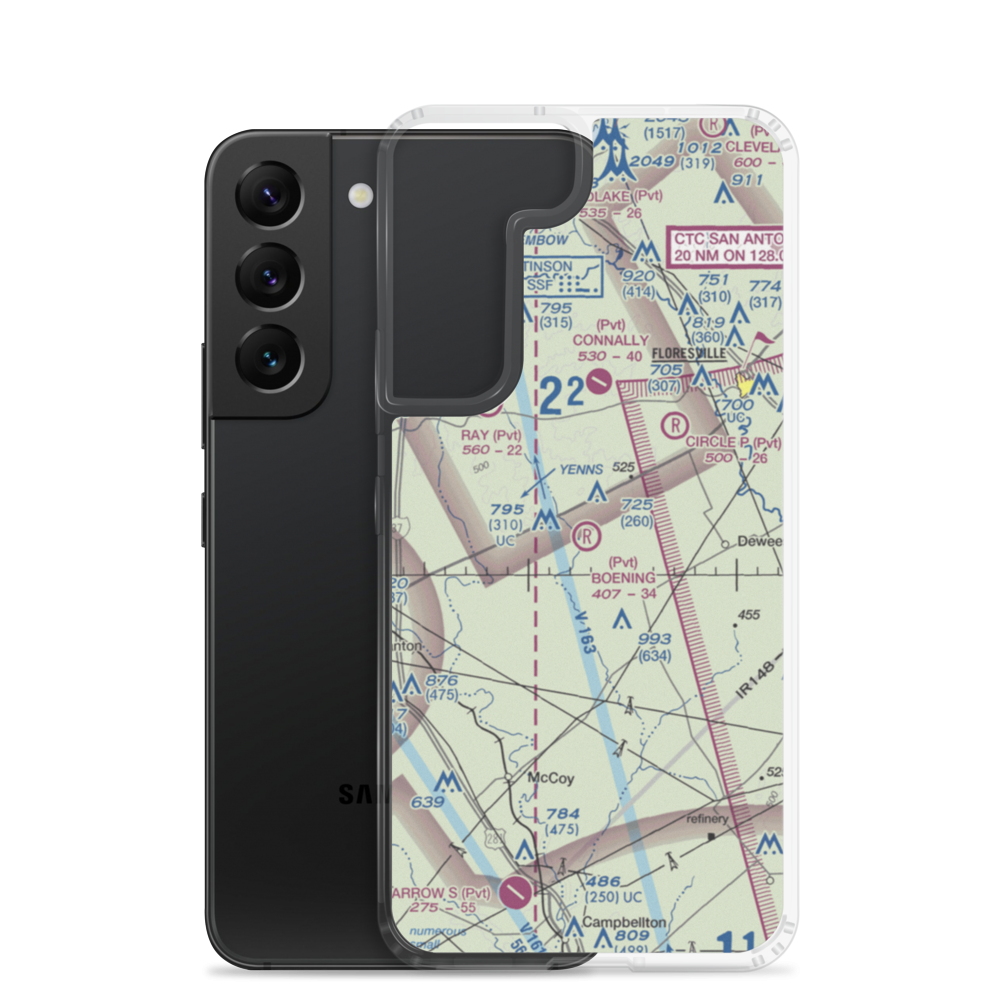 Boening Brothers Airport (7TE9) VFR Sectional Samsung Case Samsung Galaxy S22 model shown