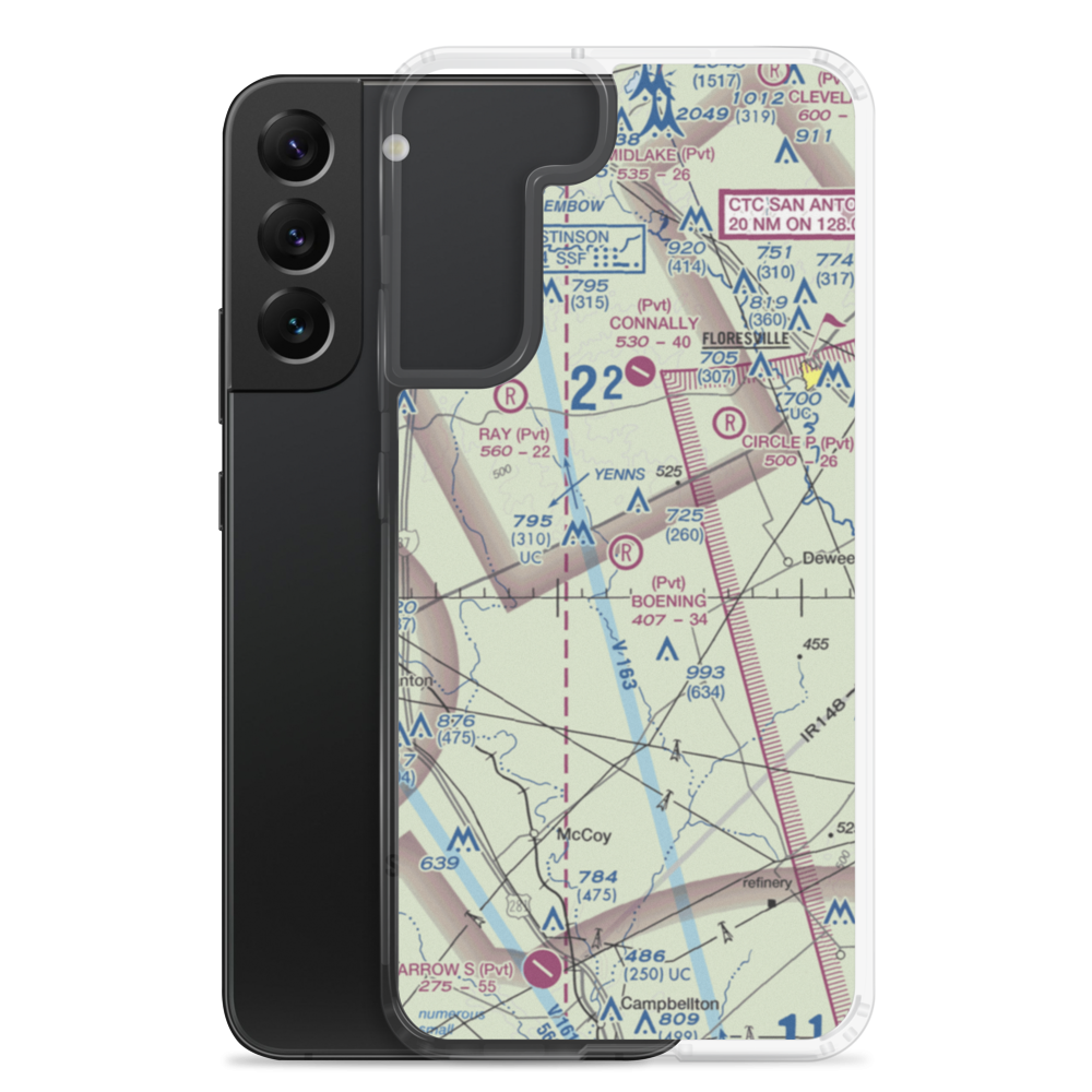 Boening Brothers Airport (7TE9) VFR Sectional Samsung Case Samsung Galaxy S22 Plus model shown
