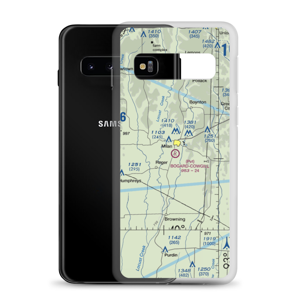 Bogard-Cowgill Airport (MU38) VFR Sectional Samsung Case Samsung Galaxy S10 model shown