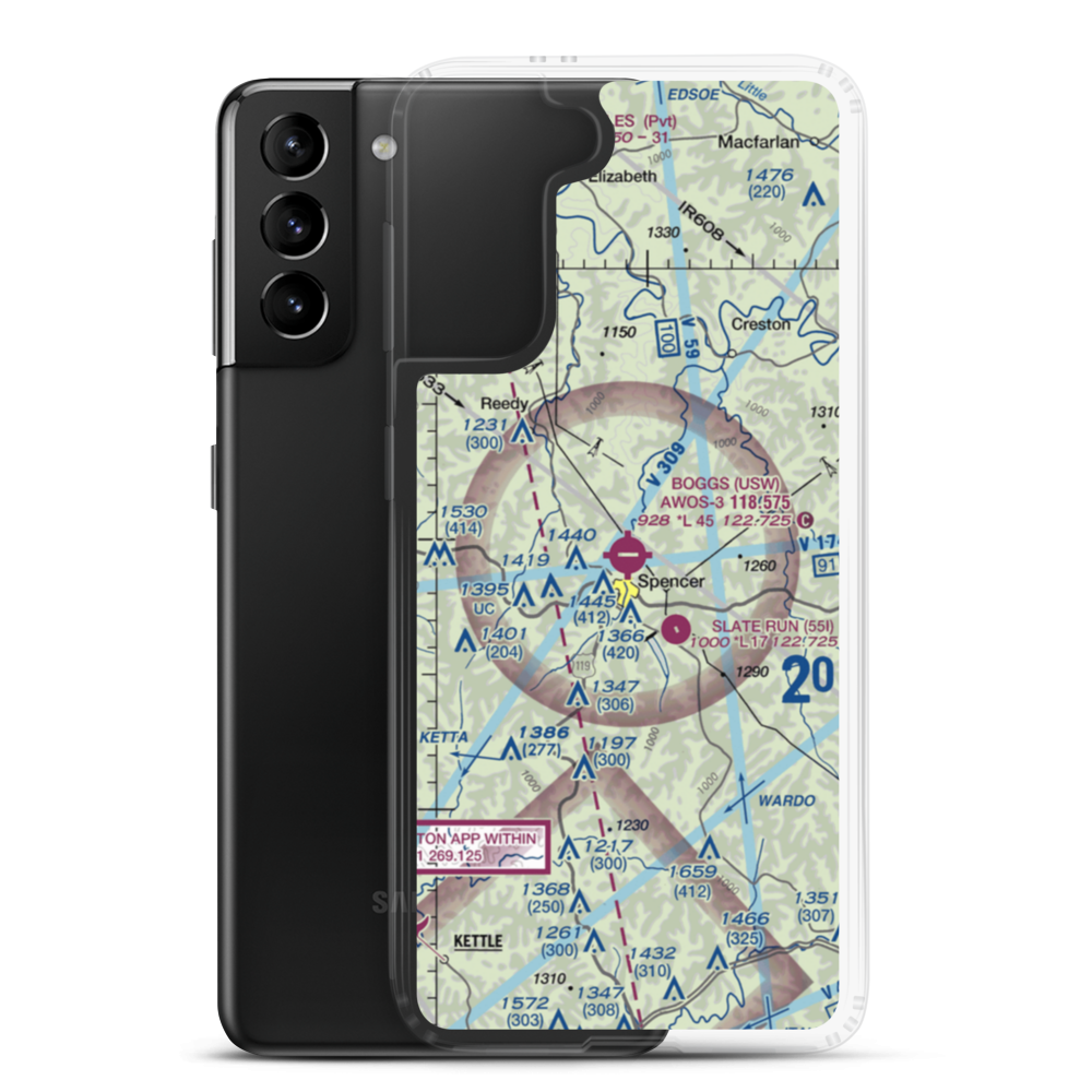 Boggs Field (14P) VFR Sectional Samsung Case Samsung Galaxy S21 Plus model shown