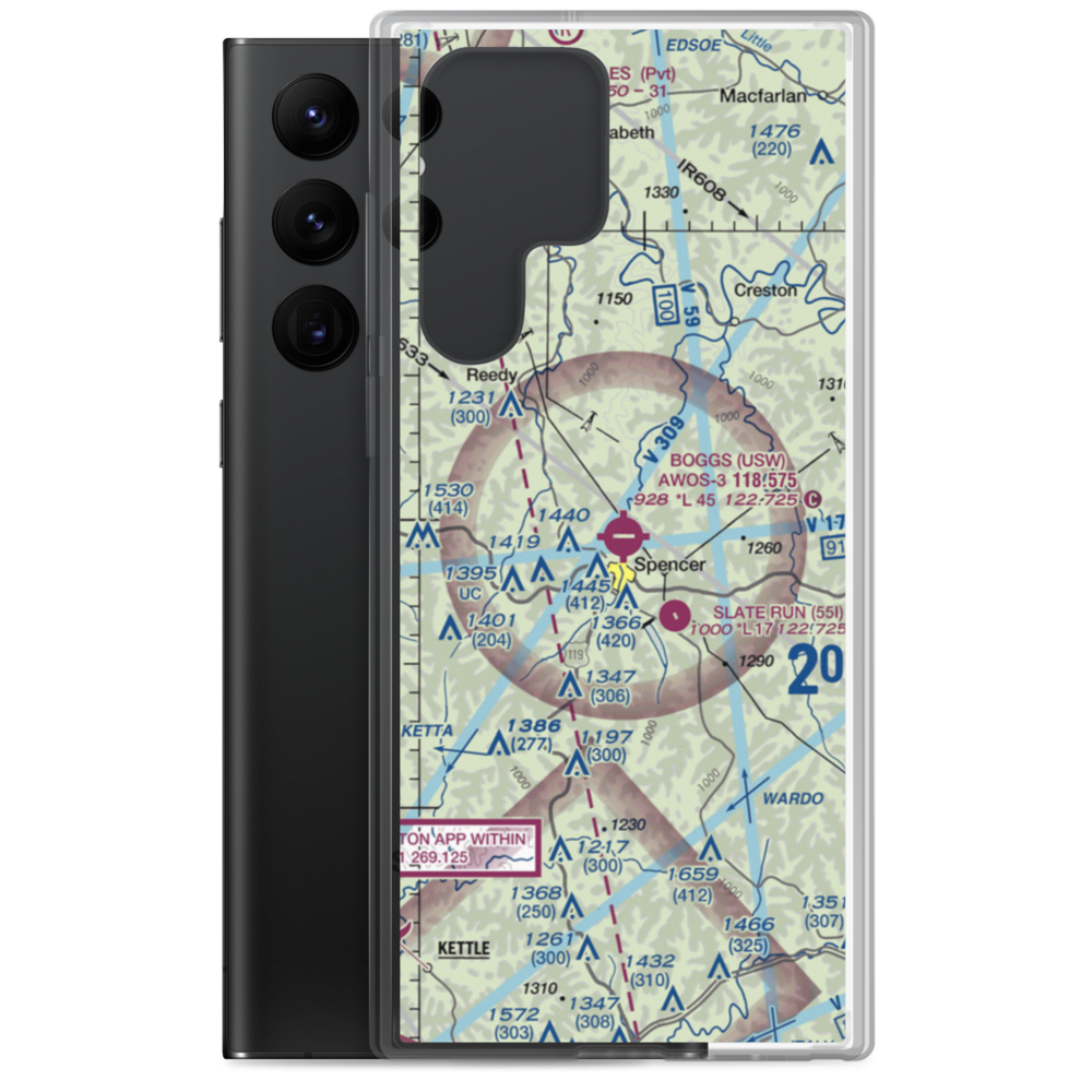 Boggs Field (14P) VFR Sectional Samsung Case Samsung Galaxy S22 Ultra model shown