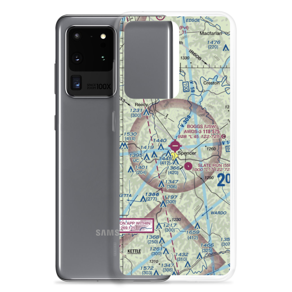 Boggs Field Airport (USW) VFR Sectional Samsung Case Samsung Galaxy S20 Ultra model shown