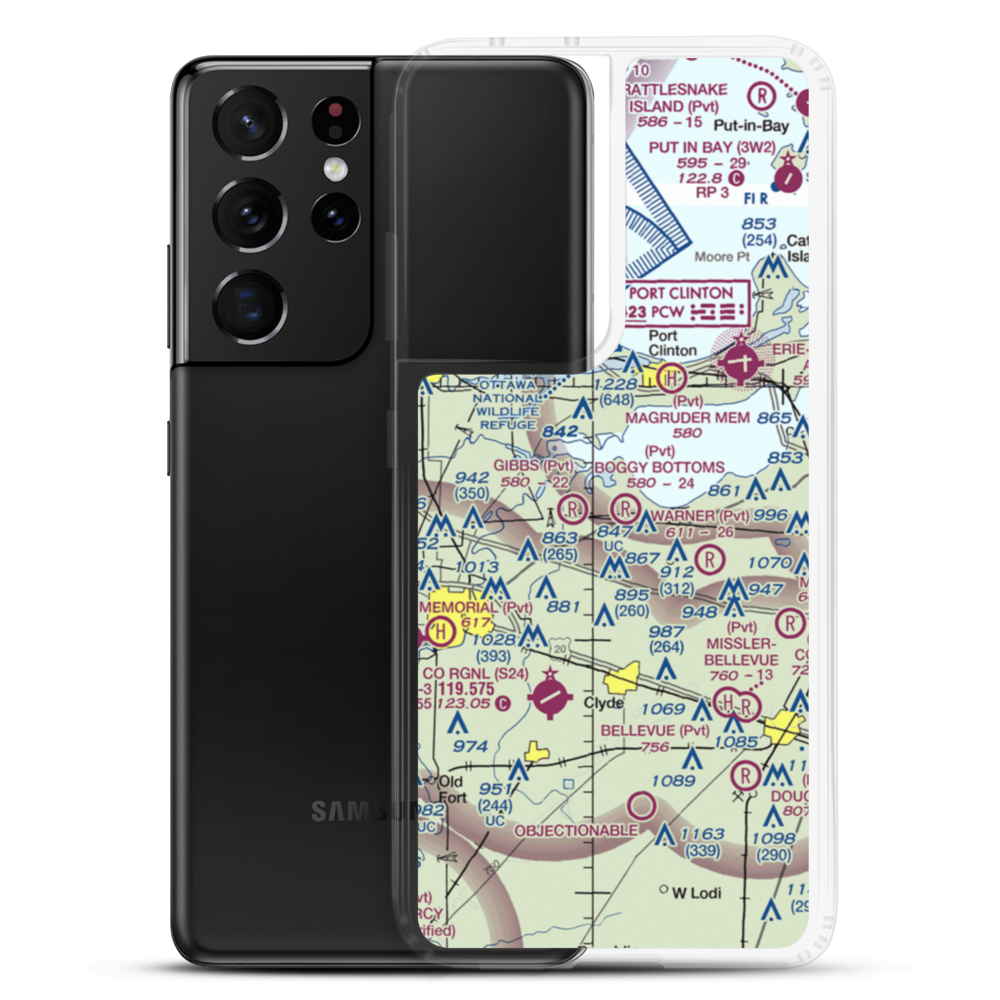 Boggy Bottoms Airport (18OI) VFR Sectional Samsung Case Samsung Galaxy S21 Ultra model shown